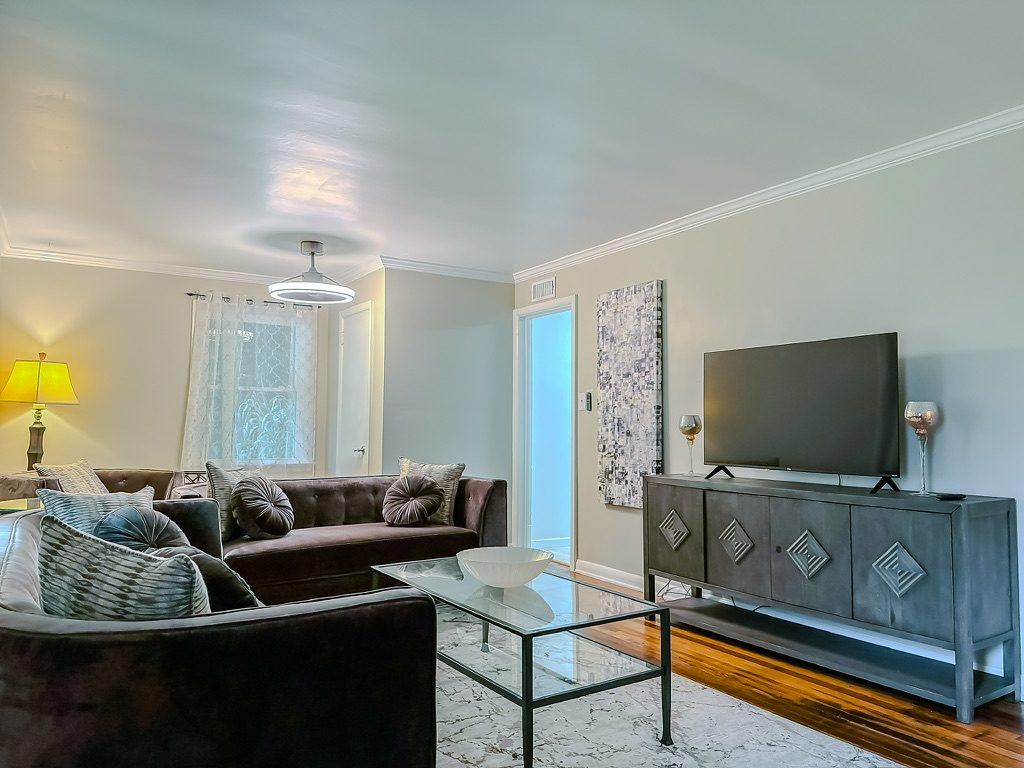 Living room after renovation, The Bellhurst House, Bellhurst, Montgomery
