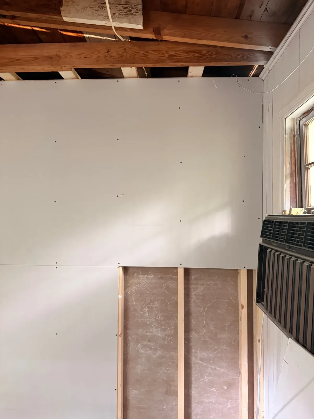 Wall and ceiling preparation before renovation, The Ridgecrest Remodel, Ridgecrest / Southern Meadows, Montgomery