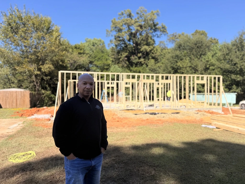 DaMond Davis on an active Capital City Development Group infill build in Montgomery