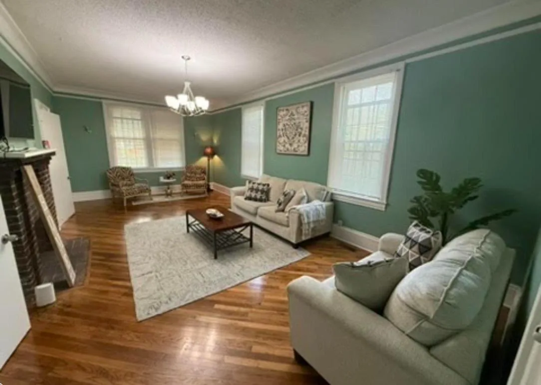Living room after renovation, The Magnolia House, Tuskegee Institute, Tuskegee