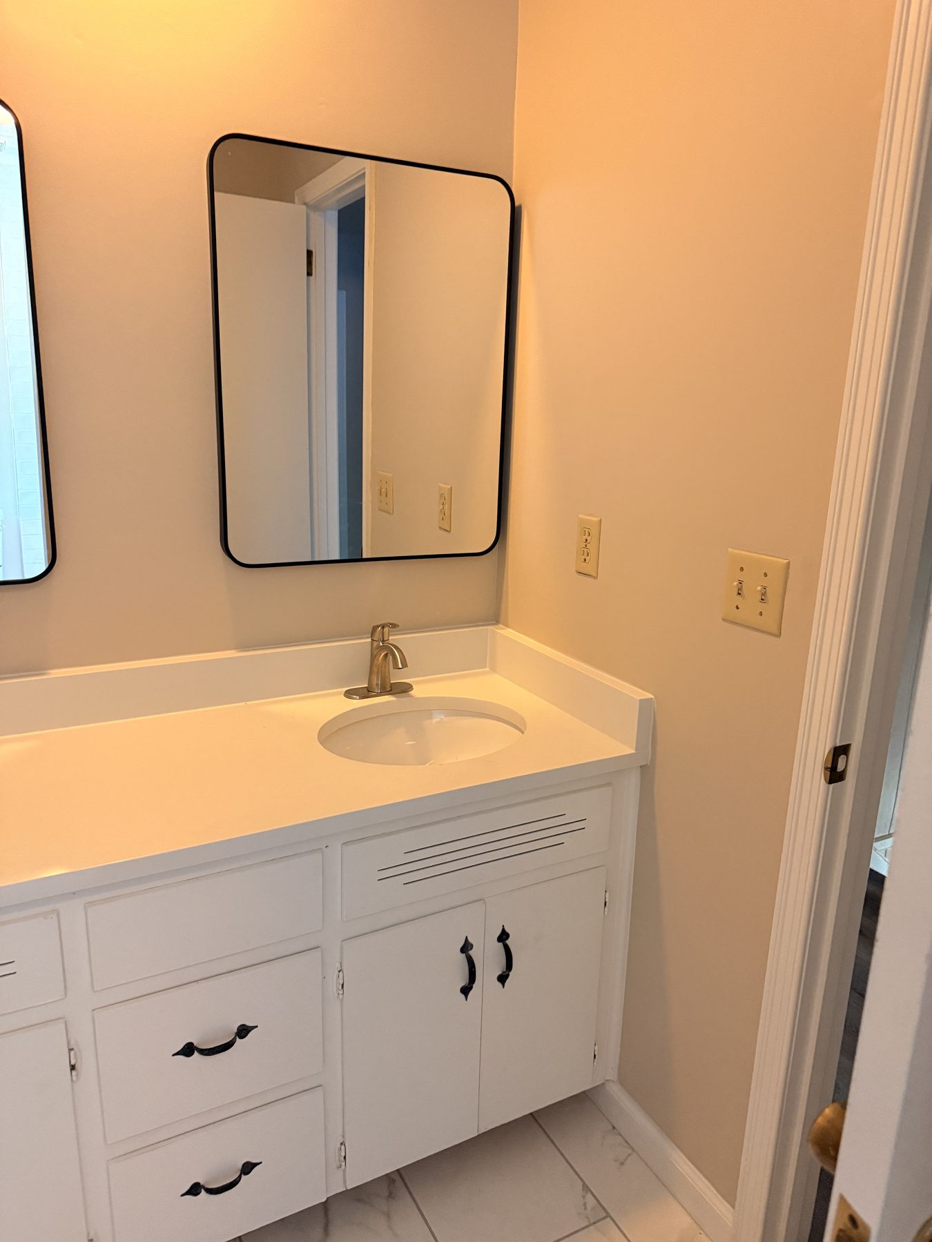 Bathroom vanity after renovation, The McGehee Estates House, McGehee Estates, Montgomery